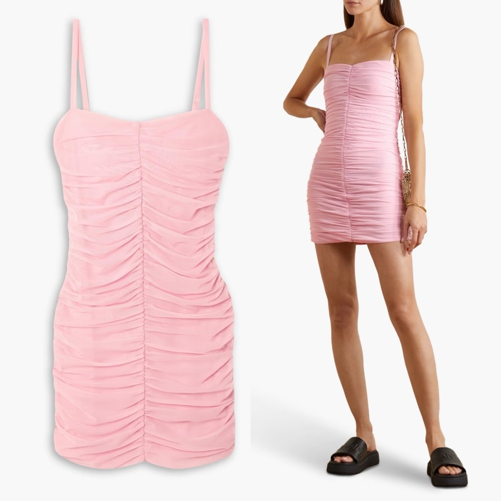 MARYSIA SWIM Ruched Mini Dress Powder Pink Large - Picture 14 of 14